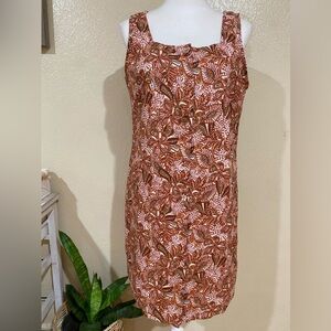 Garnet Hill Linen Vale Floral Dress
